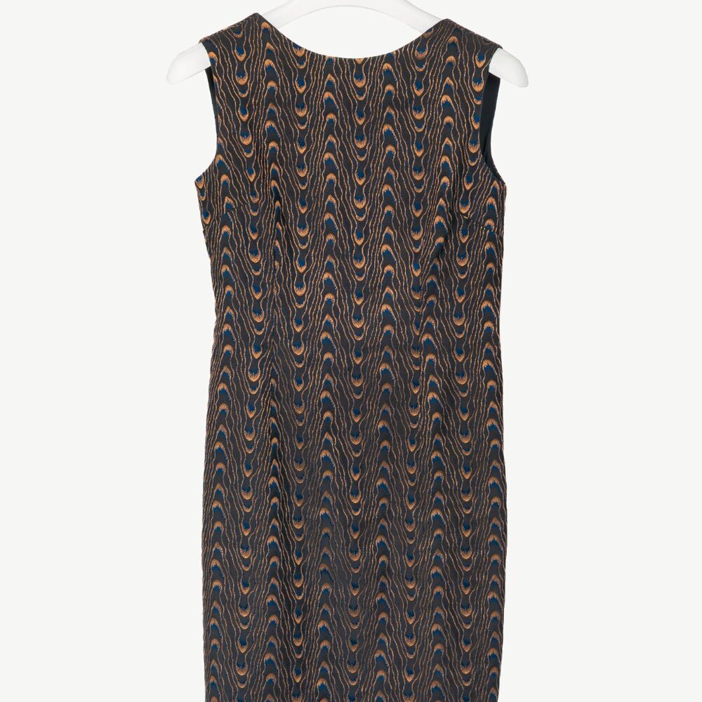 Dries Van Noten AW16 Black Abstract-Jacquard Sleeveless Dress